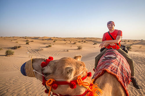 camel trekking dubai