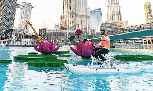 dubai fountain water bikes