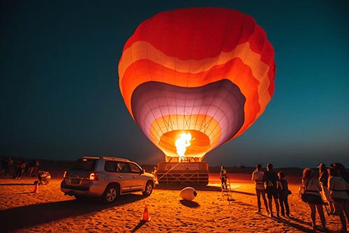 hot air baloon ride dubai